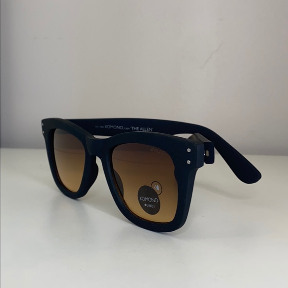 Komono New Allen Black Rubber Sunglasses NEW - Picture 8 of 14